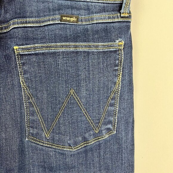 Wrangler Women's Blue High Rise True Straight Leg Jeans MT1STST Size 10 NWT - Picture 7 of 11